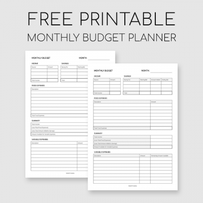 21 Free Budget Printables to Manage Your Money - Expense Trackers