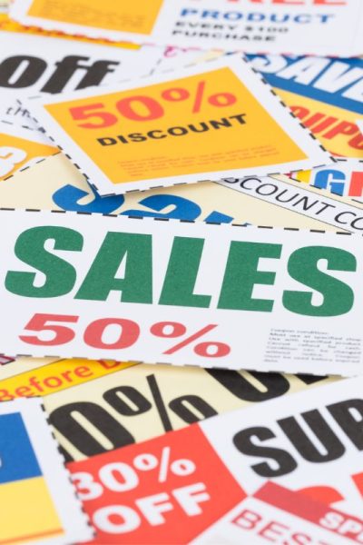 group of coupons